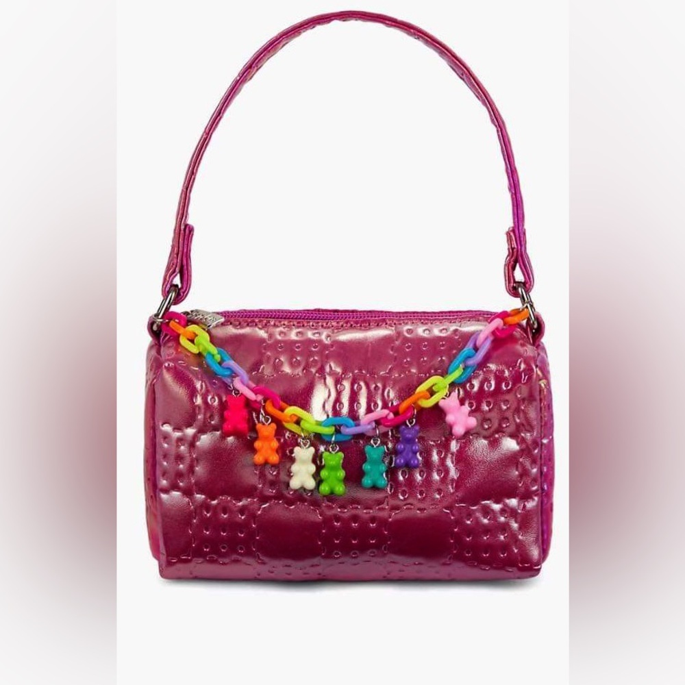 Authentic Bari Lynn's faux leather Girl's Gummy Bear Chainlink shoulder bag